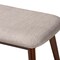 Baxton Studio Flora Light Grey Upholstered Walnut Finished Wood Dining Bench 157-9550 - alternate 4